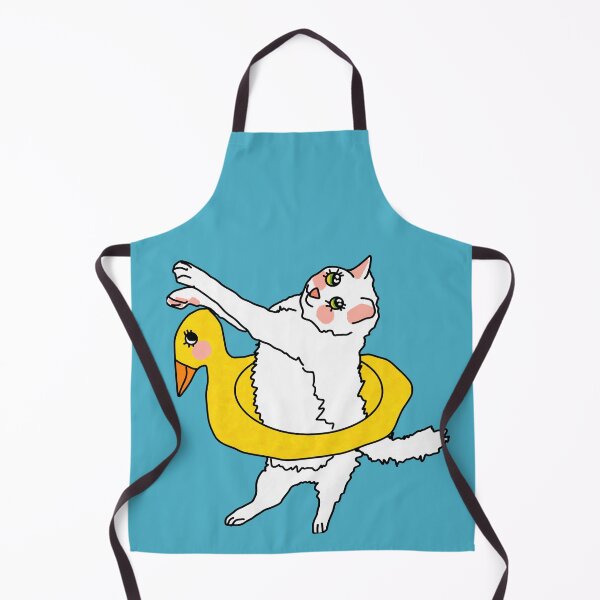 Item preview, Cat wearing a rubber duck ring designed and sold by Kaewtaming.