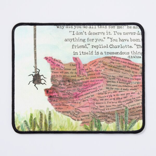 Item preview, Friends Forever - Charlotte's Web Literary Collage designed and sold by Retold.