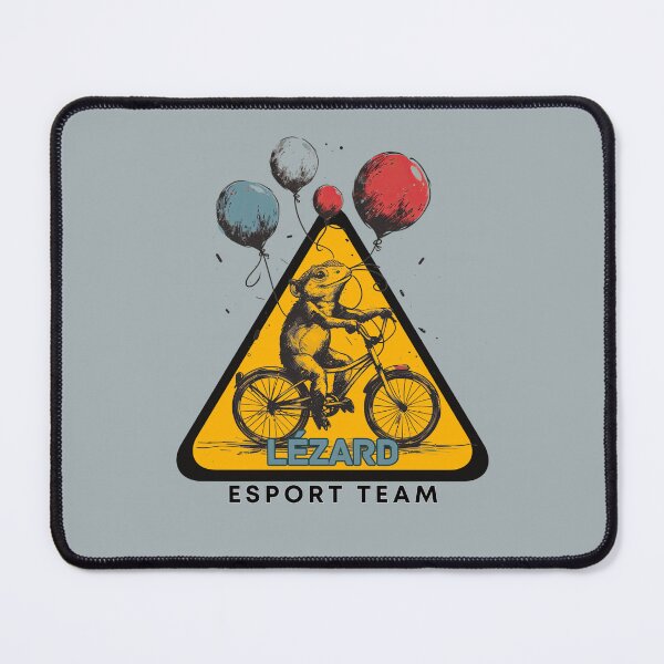 Item preview, French mouse on a bike with attention sign designed and sold by Micapox.