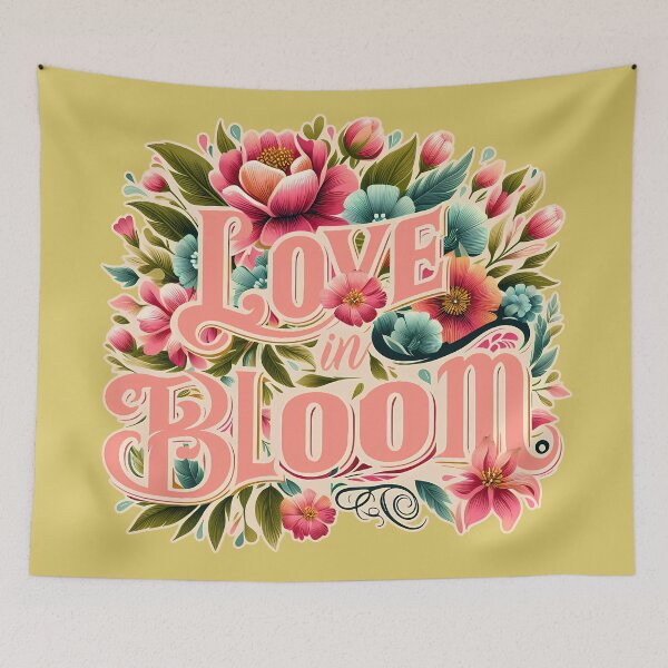 Item preview, Love in Bloom, typography designed and sold by maxmaj.