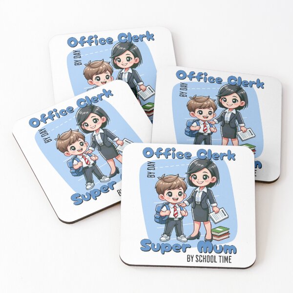 Item preview, Back to School with Super Mum Clerk designed and sold by QuirkPrint.