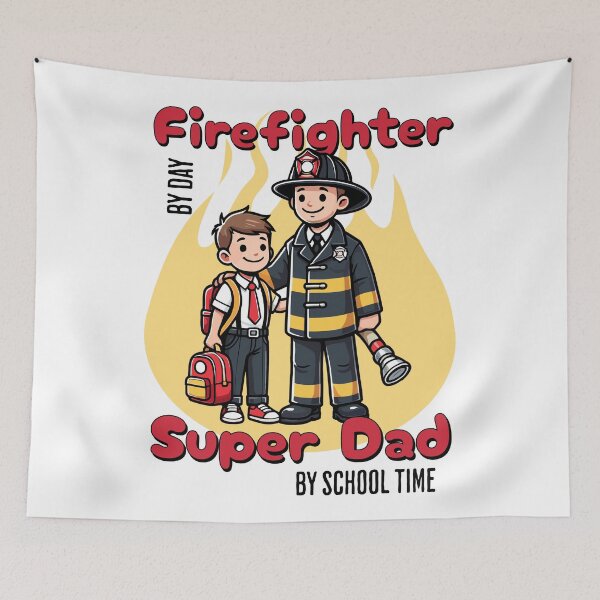 Item preview, Back to School with Dad Firefighter designed and sold by QuirkPrint.