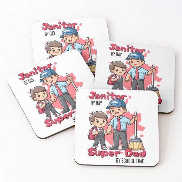 Item preview, Back to School with Super Dad Janitor designed and sold by QuirkPrint.