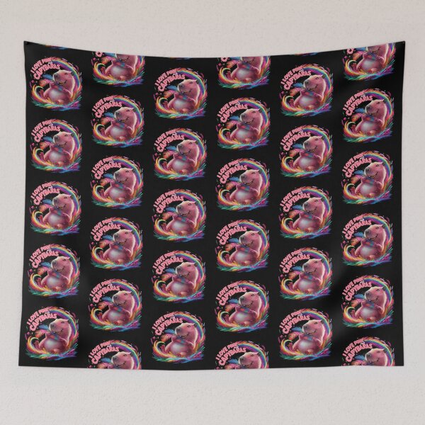 Item preview, I Love Pink & Capybaras designed and sold by PinkGoddessLove.