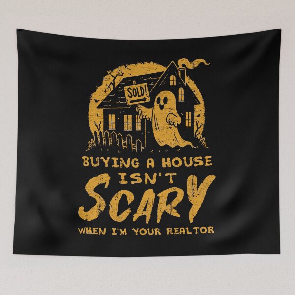 Item preview, Buying A House Isn't Scary Funny Halloween Realtor designed and sold by LazyLoungeCo.