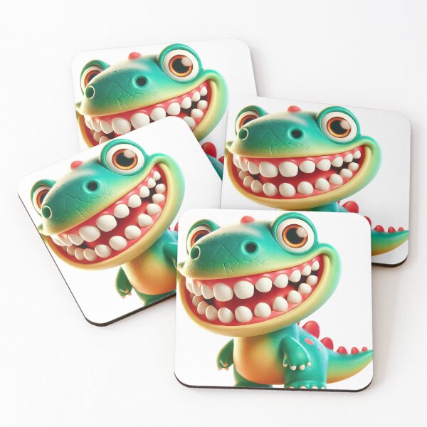 Item preview, Adorable Big-Eyed Dino with a Giant Smile designed and sold by EchoFusion.