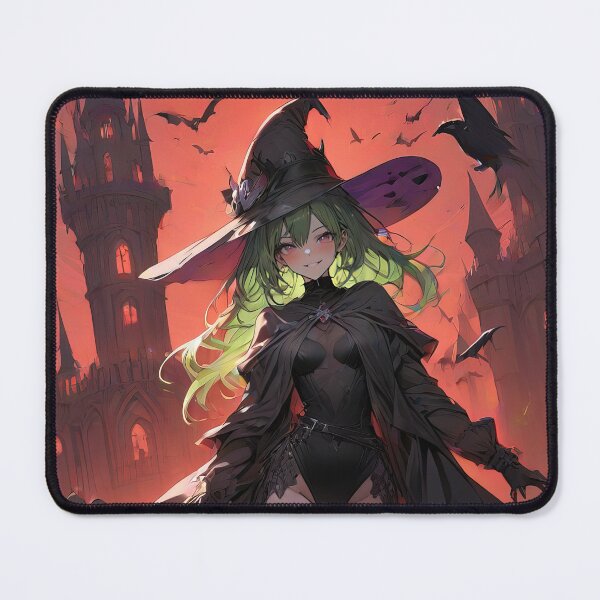 Item preview, Witch anime girl with staff portrait art designed and sold by TheArtistOf2022.