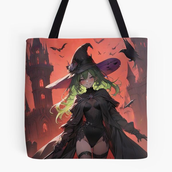 Item preview, Witch anime girl with staff portrait art designed and sold by TheArtistOf2022.