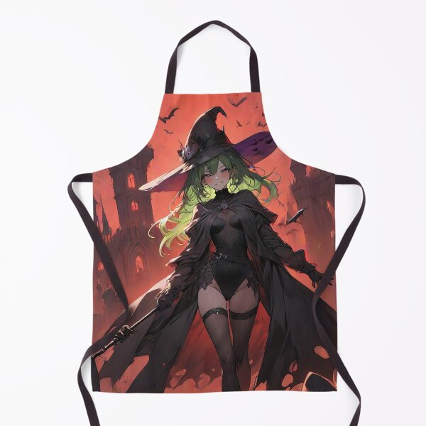 Item preview, Witch anime girl with staff portrait art designed and sold by TheArtistOf2022.