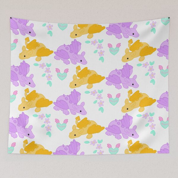 Item preview, Lavender and Gold Dragon Fan Art designed and sold by Sarah Reed.