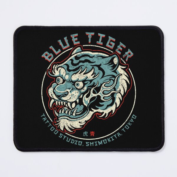 Item preview, Blue Tiger, Tattoo Studio, Tokyo, Traditional Japanese Tiger Tattoo Design designed and sold by Proverbial Wisdom Design.