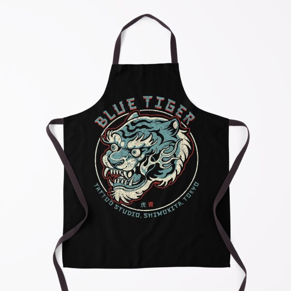 Item preview, Blue Tiger, Tattoo Studio, Tokyo, Traditional Japanese Tiger Tattoo Design designed and sold by Proverbial Wisdom Design.