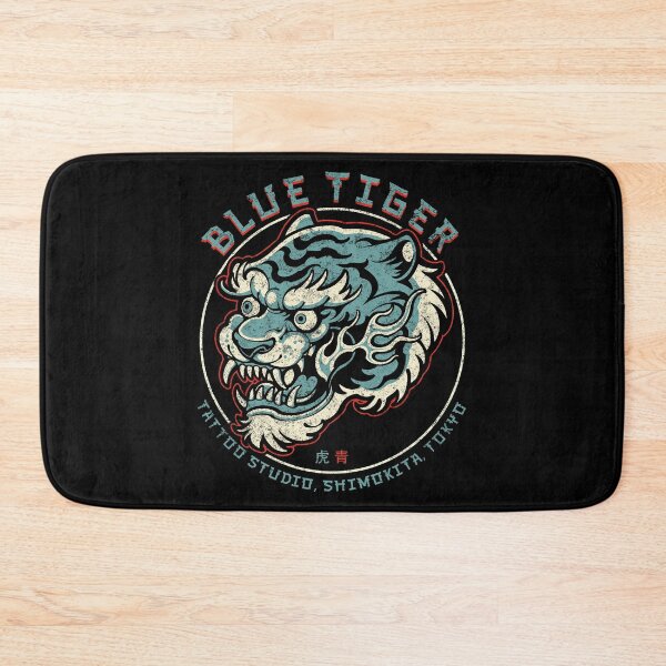 Item preview, Blue Tiger, Tattoo Studio, Tokyo, Traditional Japanese Tiger Tattoo Design designed and sold by Proverbial Wisdom Design.