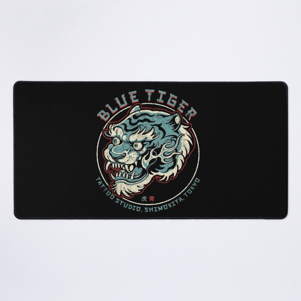 Item preview, Blue Tiger, Tattoo Studio, Tokyo, Traditional Japanese Tiger Tattoo Design designed and sold by Proverbial Wisdom Design.