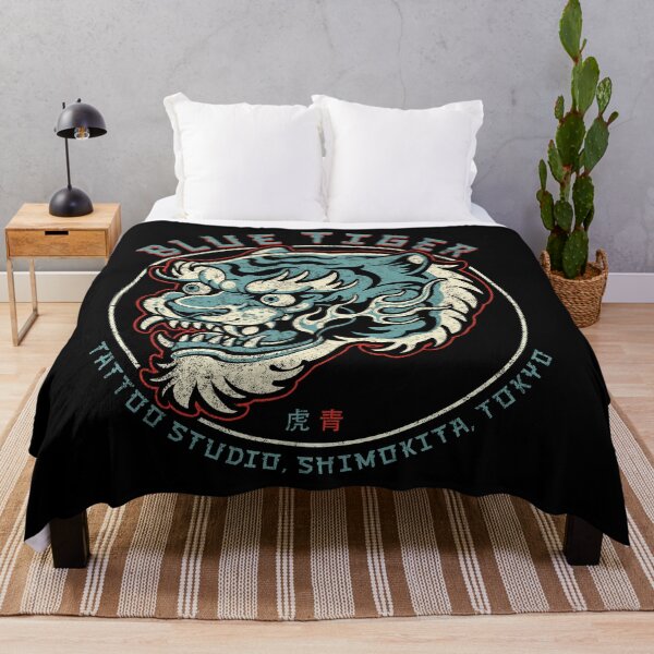 Item preview, Blue Tiger, Tattoo Studio, Tokyo, Traditional Japanese Tiger Tattoo Design designed and sold by Proverbial Wisdom Design.