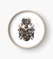 Transparent Background - Red Coat of Arms Clock