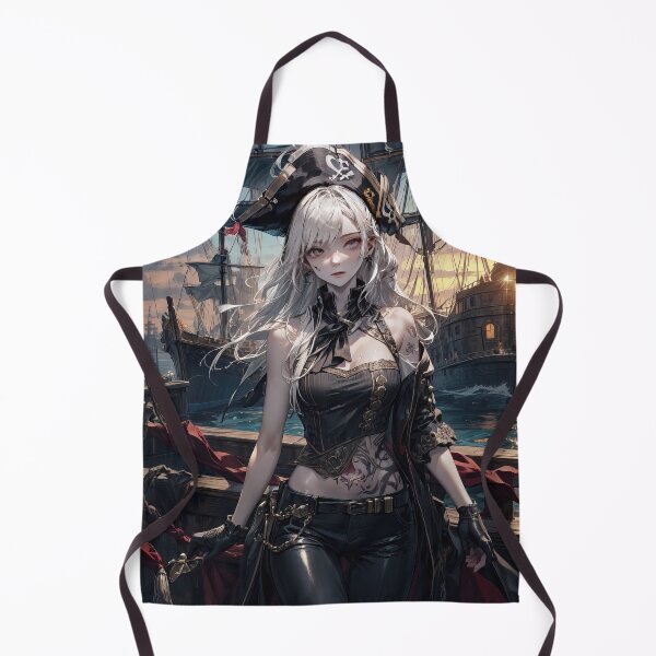 Item preview, Anime pirate girl on pirate ship portrait art designed and sold by TheArtistOf2022.