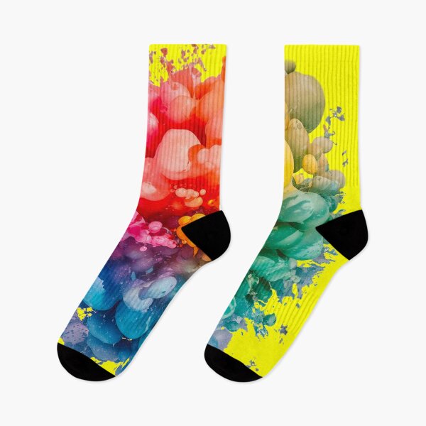 Item preview, Vibrant Rainbow Bubble Explosion | Yellow designed and sold by PinkGoddessLove.