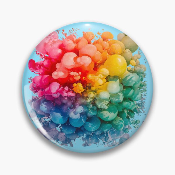 Item preview, Vibrant Rainbow Bubble Explosion | Light Blue designed and sold by PinkGoddessLove.