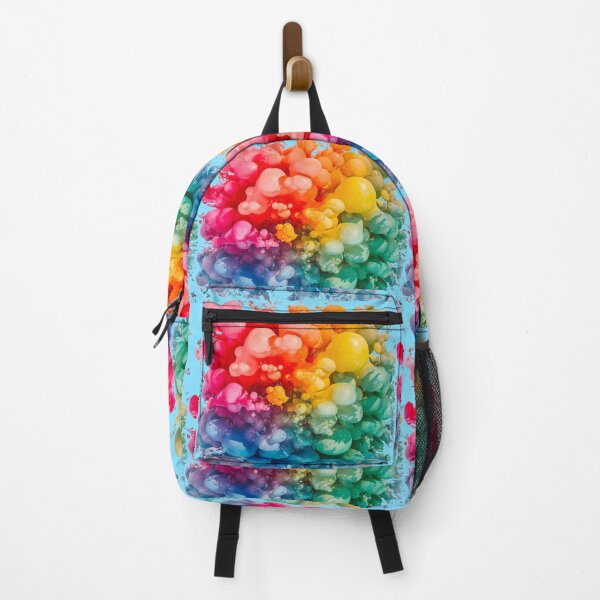Item preview, Vibrant Rainbow Bubble Explosion | Light Blue designed and sold by PinkGoddessLove.