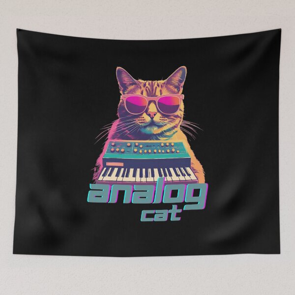 Item preview, Analog Cat Vintage Synth Synthesizer designed and sold by ToxiCool.