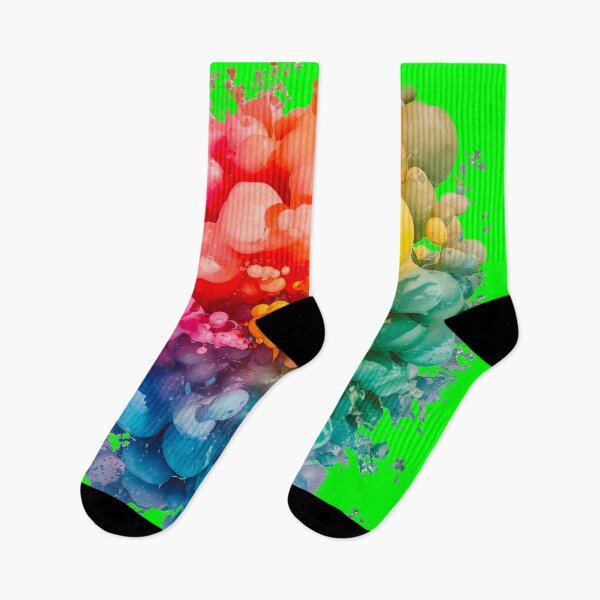 Item preview, Vibrant Rainbow Bubble Explosion | Green designed and sold by PinkGoddessLove.