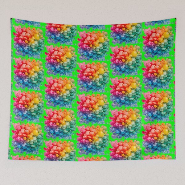 Item preview, Vibrant Rainbow Bubble Explosion | Green designed and sold by PinkGoddessLove.