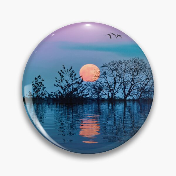 Item preview, Moonrising silhoette with Ducks designed and sold by John Lines.