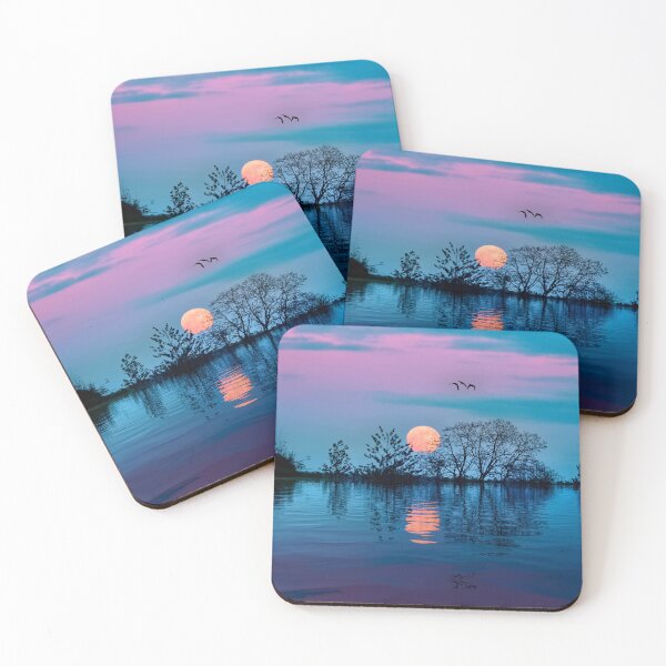Item preview, Moonrising silhoette with Ducks designed and sold by John Lines.