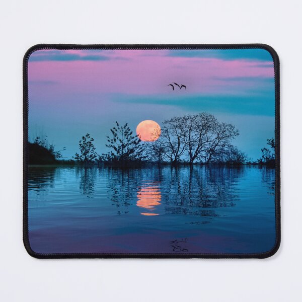 Item preview, Moonrising silhoette with Ducks designed and sold by John Lines.