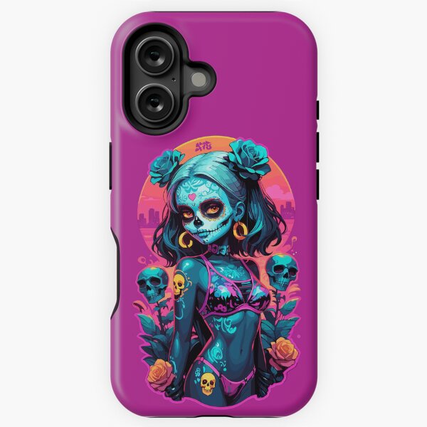 Vista previa del artículo con la obra «Serie de verano de la chica calavera de azúcar 03», diseñado y vendido por A78-Designs.