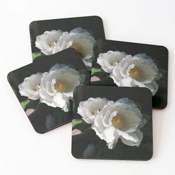 Item preview, flower, white, dark, paeonia, light, elegance, black designed and sold by artbymire.