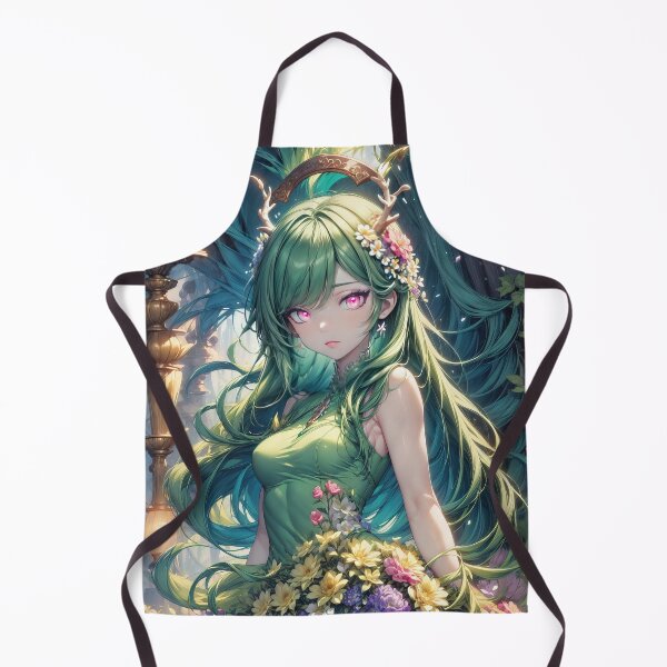 Item preview, Anime girl with glowing flowers in forest portrait art designed and sold by TheArtistOf2022.