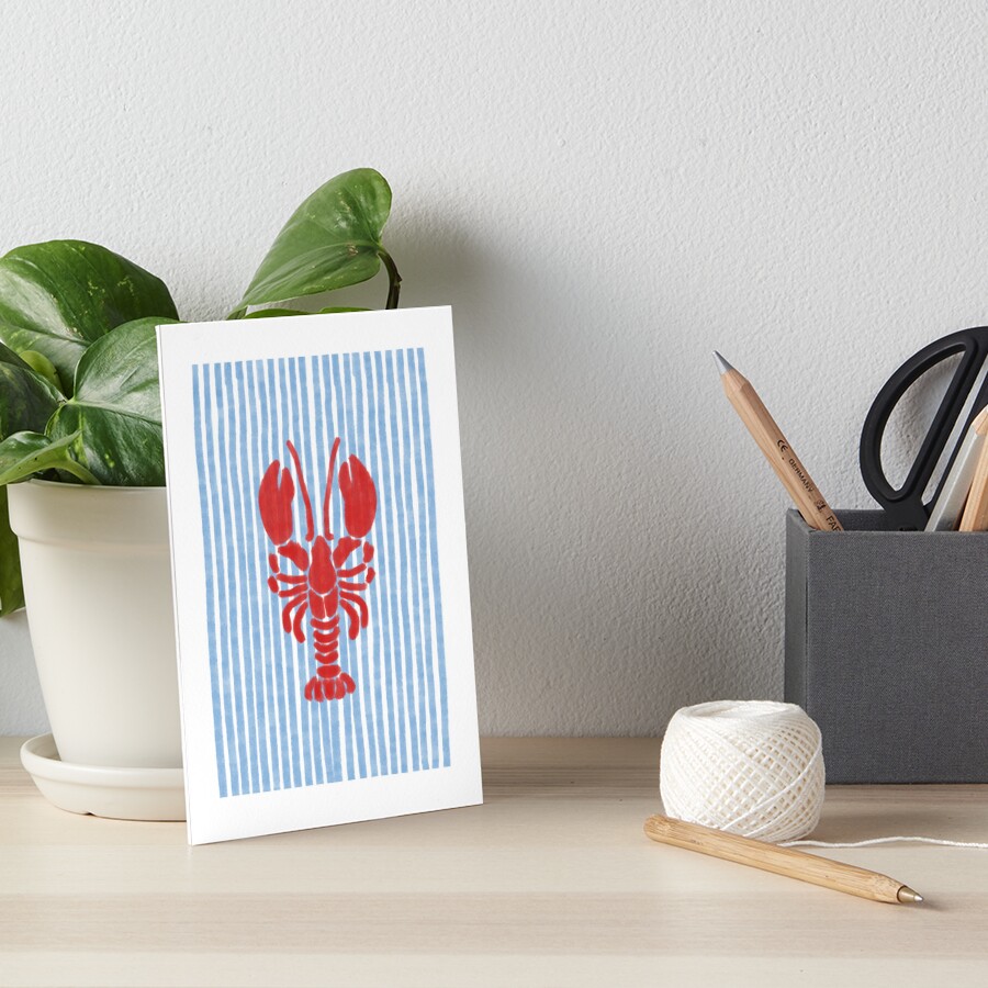 Coastal Granddaughter Lobster Print Art Print