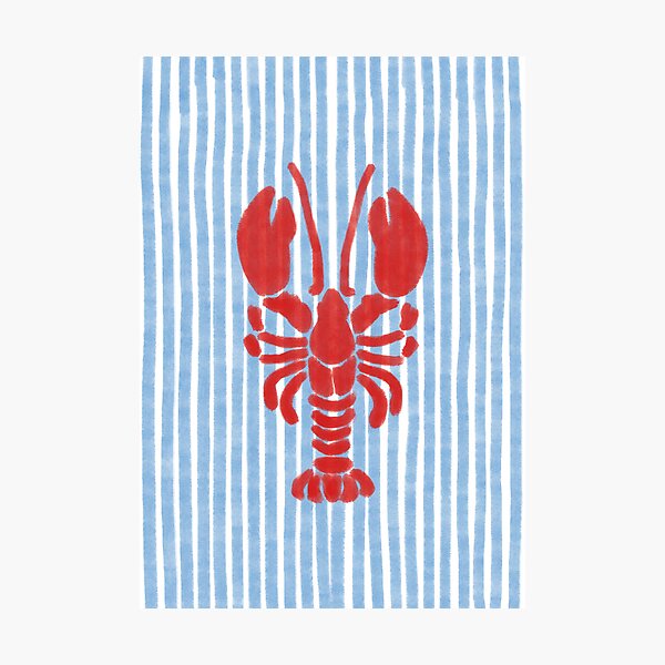 Item preview, Imprimé homard de la petite-fille côtière designed and sold by CreatedbyKatlyn.