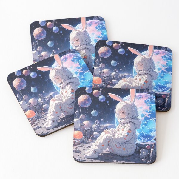 Item preview, Dreamlike anime girl in space astronaut portrait art designed and sold by TheArtistOf2022.