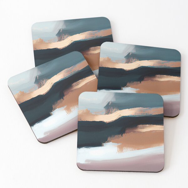 Item preview, Golden Caramel, Mauve Pink, And Blue Abstract Painting  designed and sold by DEC02.