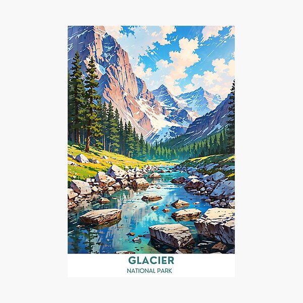 Item preview, Glacier National Park designed and sold by Worldscape Wonders.