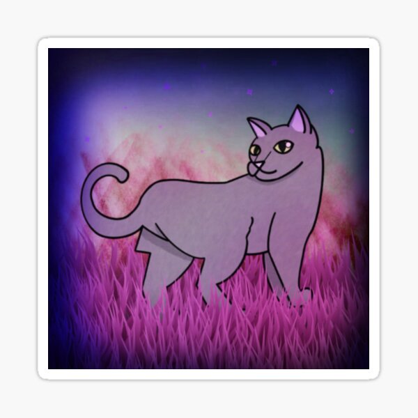 Color Pinhole Filter Kitty In The Grass Version Sticker