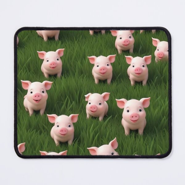 Item preview, Piglets pattern on field of grass designed and sold by MatthaeusArts.