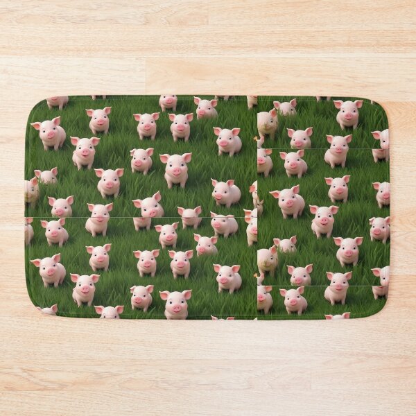 Item preview, Piglets pattern on field of grass designed and sold by MatthaeusArts.
