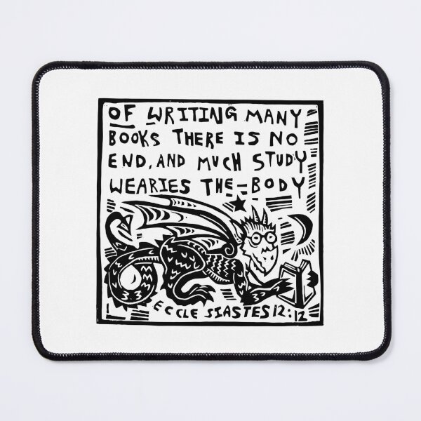 Item preview, Much Study Wearies the Body Ecclesiastes Scripture Quote designed and sold by SarahFullerArt.