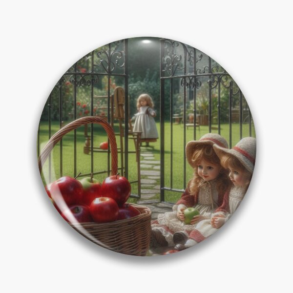 Item preview, Victorian Children in the courtyard with red apples designed and sold by Wanda Case.