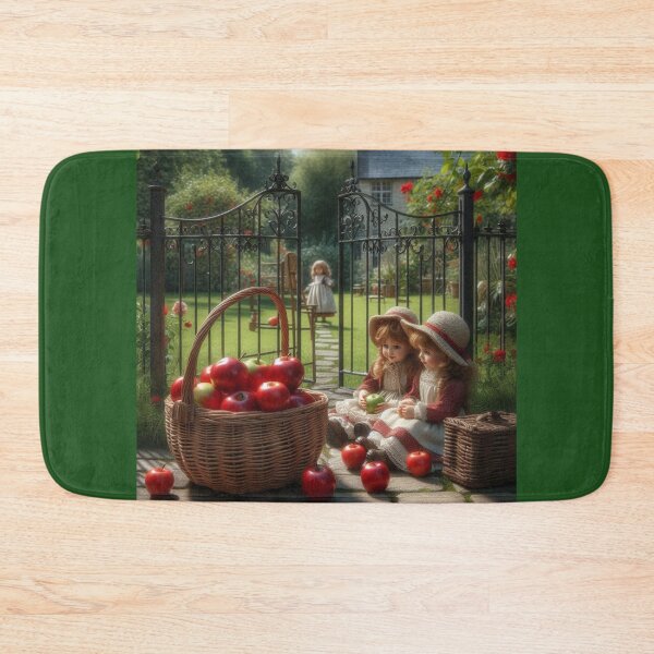 Item preview, Victorian Children in the courtyard with red apples designed and sold by Wanda Case.