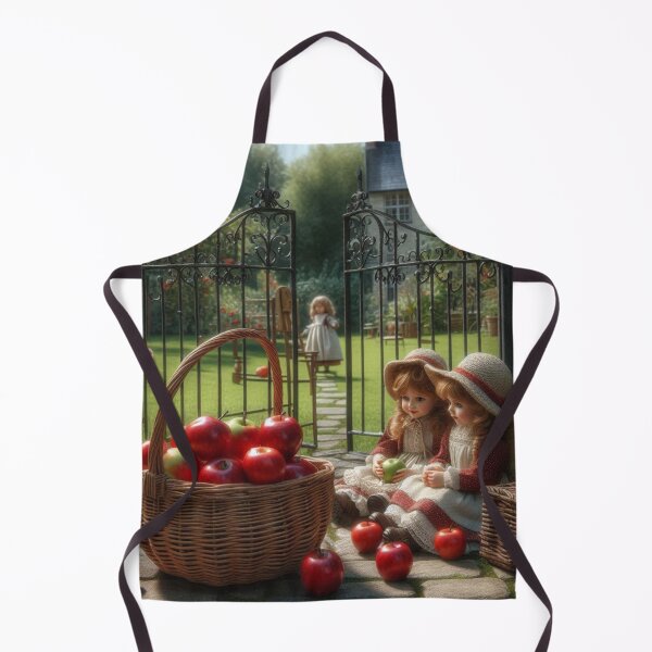 Item preview, Victorian Children in the courtyard with red apples designed and sold by Wanda Case.