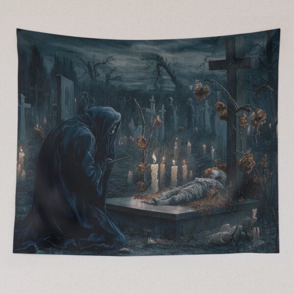 Item preview, The Pain of the Grim Reaper at the Child's Grave designed and sold by catcraftss.