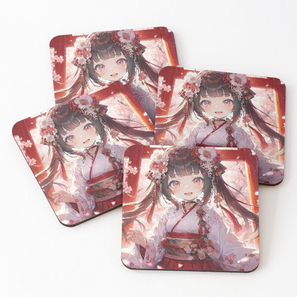 Item preview, Anime girl in kimono in Chinese temples art designed and sold by TheArtistOf2022.