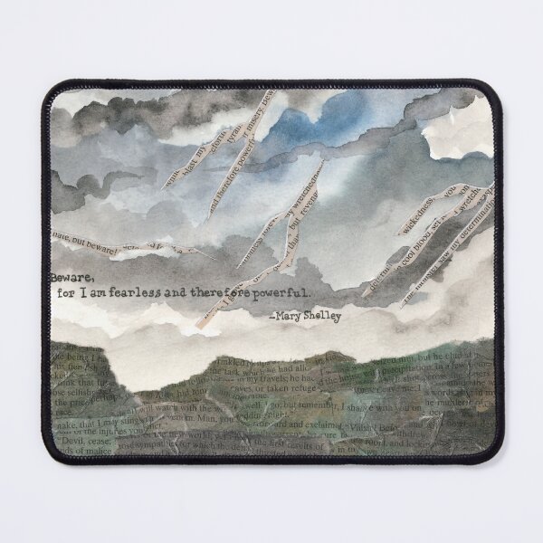 Item preview, Monstrously Fearless - Frankenstein Literary Collage designed and sold by Retold.