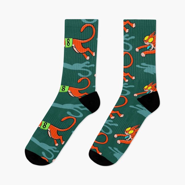 Item preview, red racing cat with the number 8 designed and sold by duxpavlic.