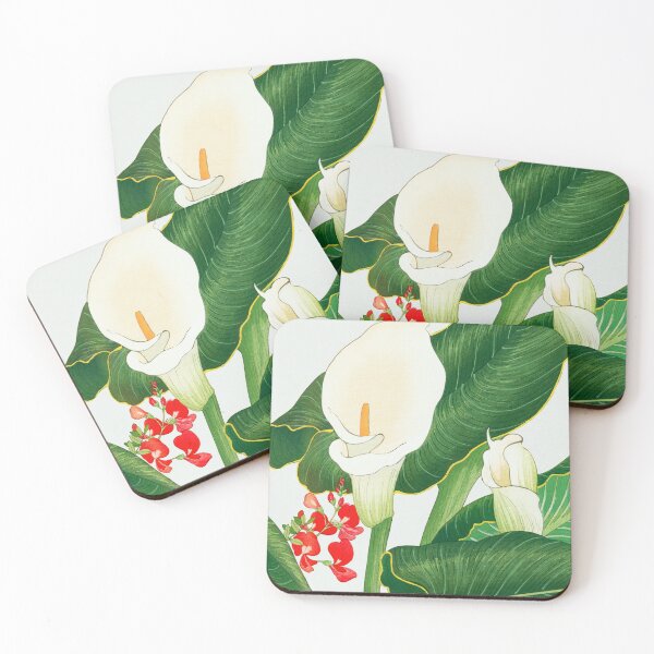 Item preview, White Lilly Flowers designed and sold by VintageArtByIda.